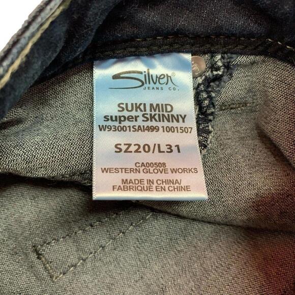 Silver SUKI Black Label - FIT like size 16/18!! W20 L31 - Picture 4 of 12